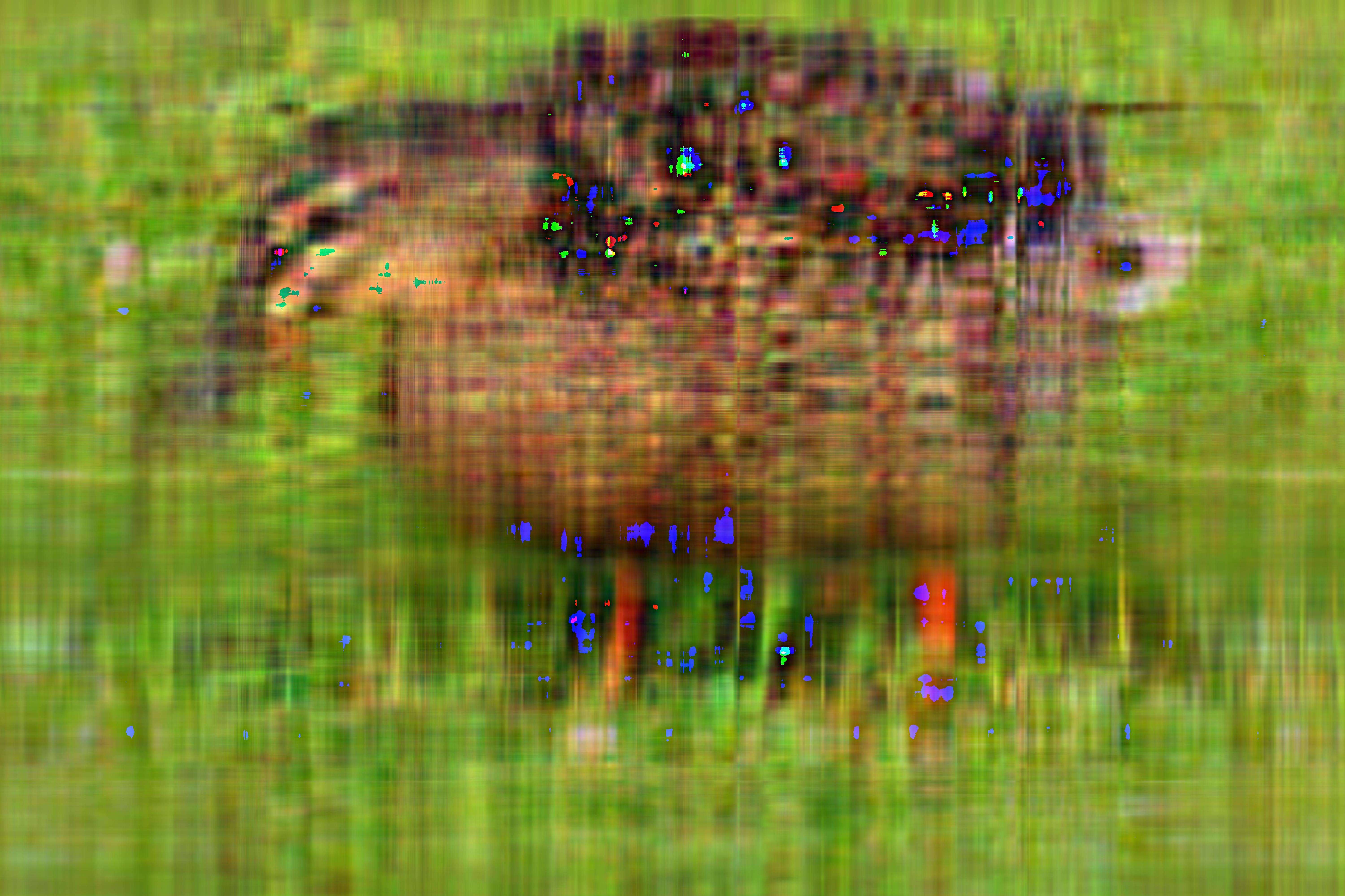 Imagem comprimida com k = 10. Tamanho: 1,2MB (Compressão de 83,78%).